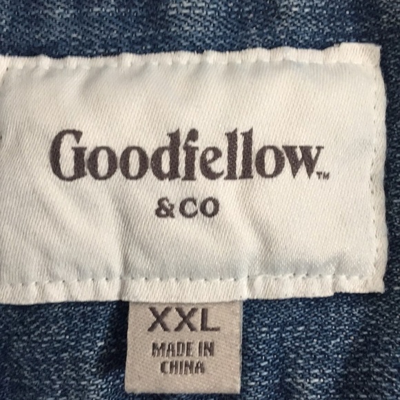 Goodfellow & Co Denim Trucker Jean Jacket 2XL New - Picture 7 of 8